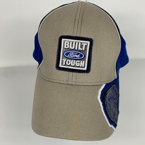 Paramount Outdoors Ford blue and tan hat with velcro strap in back